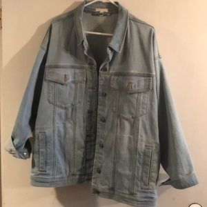 Brand new Eileen Fisher oversized jean jacket